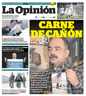 Cover of La Opinion