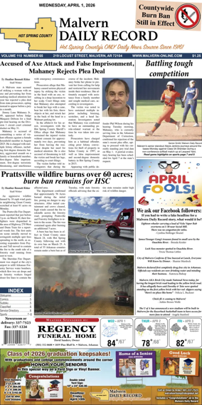 Cover of Malvern Daily Record