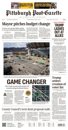 Cover of Pittsburgh Post-Gazette