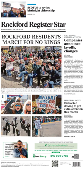 Cover of Rockford Register Star