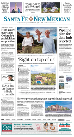 Cover of Santa Fe New Mexican