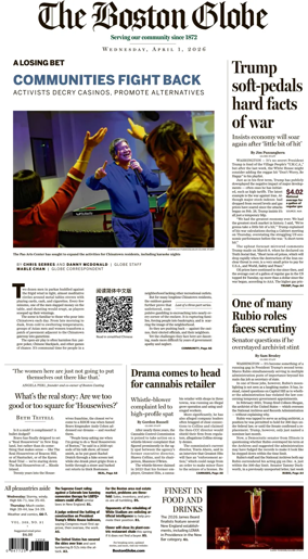 Cover of The Boston Globe