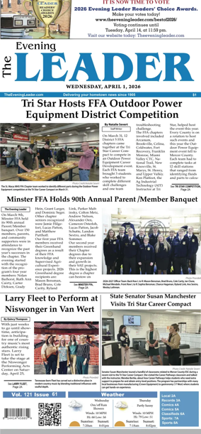 Cover of The Evening Leader