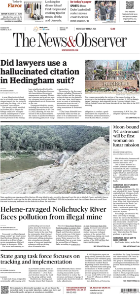 Cover of The News & Observer