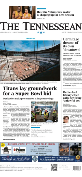 Cover of The Tennessean