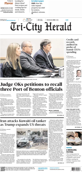 Cover of Tri-City Herald