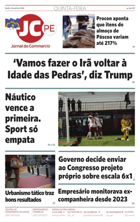 Cover of Jornal do Commercio
