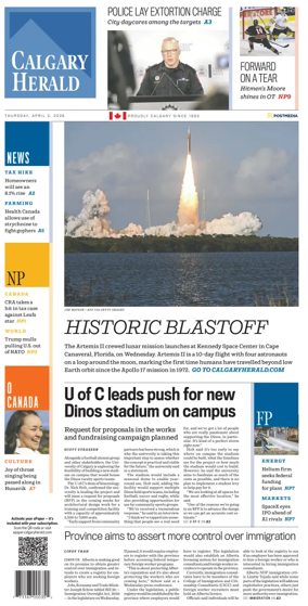 Cover of Calgary Herald