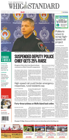 Cover of Kingston Whig-Standard