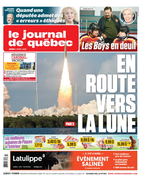 Cover of Le Journal de Quebec