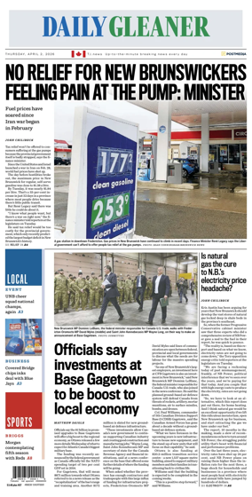 Cover of The Daily Gleaner