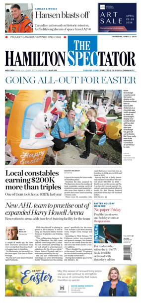 Cover of The Hamilton Spectator