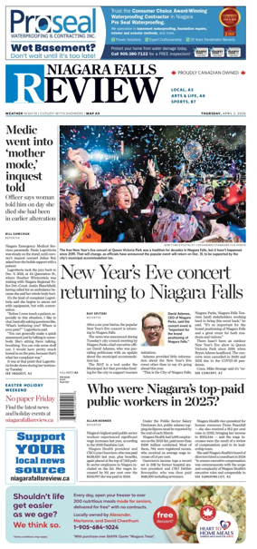 Cover of The Niagara Falls Review