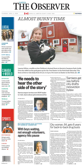 Cover of The Observer (Sarnia)