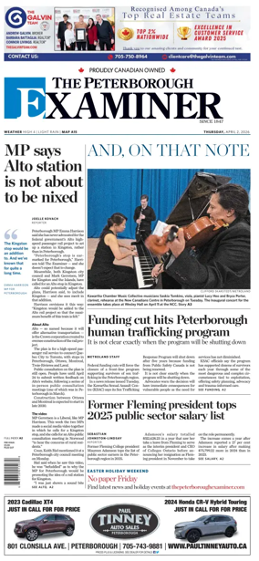 Cover of The Peterborough Examiner