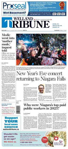 Cover of The Welland Tribune