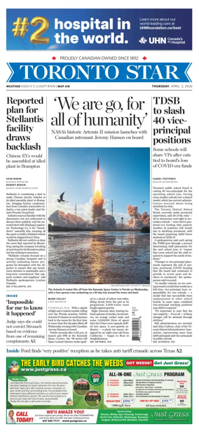 Cover of Toronto Star
