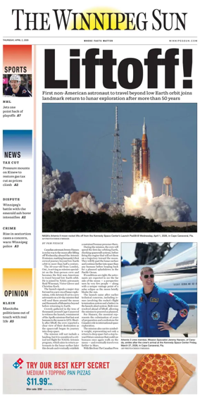 Cover of Winnipeg Sun