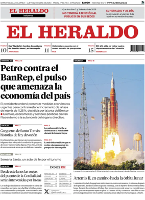 Cover of El Heraldo (Colombia)