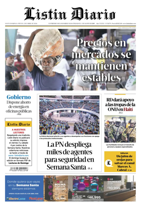Cover of Listin Diario