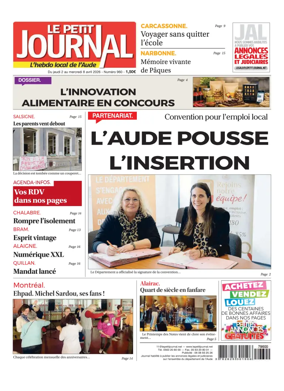 Cover of Le Petit Journal - L'hebdo local de l'Aude