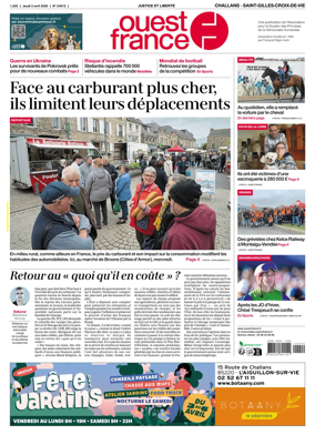 Cover of Ouest France (Challans / Saint-Gilles-Croix-de-Vie)