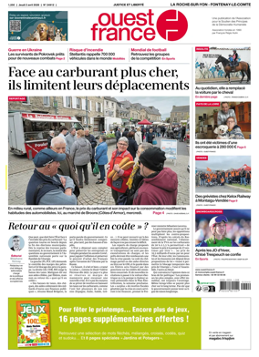 Cover of Ouest France (La Roche-sur-Yon - Fontenay-le-Comte)