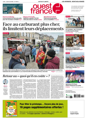 Cover of Ouest France (Les Herbiers / Montaigu)