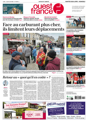 Cover of Ouest France (Nantes / Sud-Loire / Vignoble)
