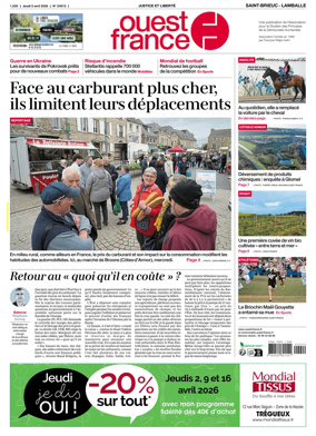 Cover of Ouest-France (Saint-Brieuc Lamballe)