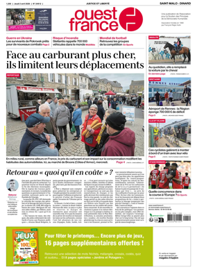 Cover of Ouest France (Saint-Malo)