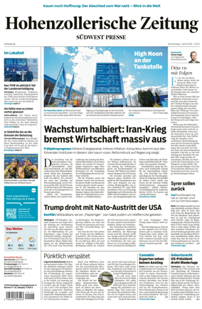 Cover of Hohenzollerische Zeitung