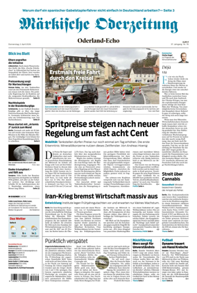 Cover of Markische Oderzeitung Oderland-Echo