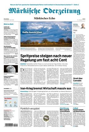 Cover of Markische Oderzeitung Strausberg
