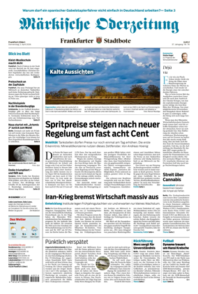 Cover of Markische Oderzeitung Frankfurt (Oder)