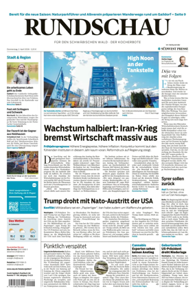 Cover of Rundschau fur den Schwabischen Wald – Der Kocherbote