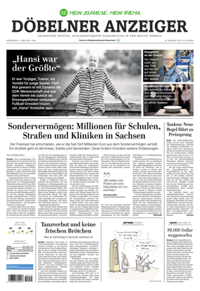 Cover of Sachsische Zeitung (Dobeln)