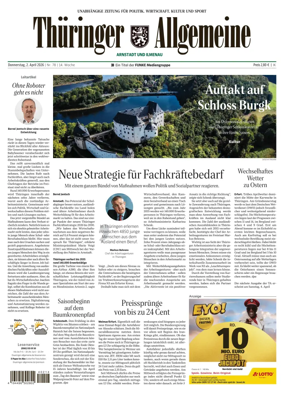 Cover of Thuringer Allgemeine (Arnstadt und Ilmenauz)