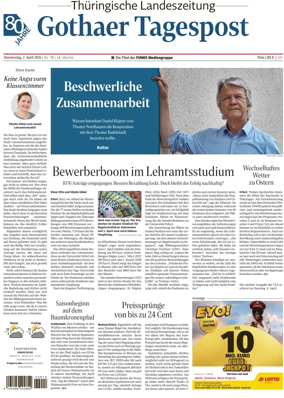 Cover of Thuringische Landeszeitung (Gotha)