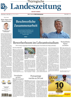 Cover of Thuringische Landeszeitung (Unstrut-Hainich-Kreis)