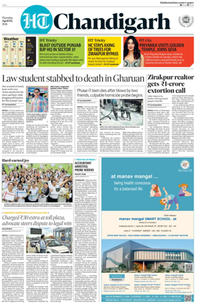 Cover of Hindustan Times (Chandigarh) - Live