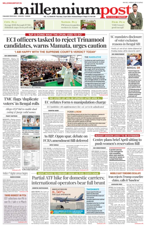 Cover of Millennium Post (Kolkata)