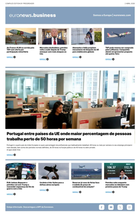 Cover of Euronews Business (Portuguese)