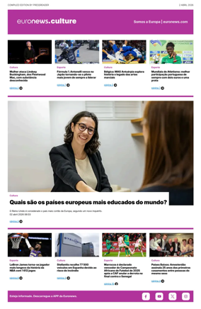 Cover of Euronews Culture and Sport (Portuguese)