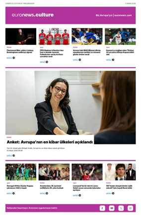 Cover of Euronews Culture and Sport (Turkish) Compiled Edition