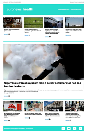 Cover of Euronews Health (Portuguese)