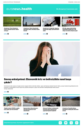 Cover of Euronews Health (Turkish) Compiled Edition
