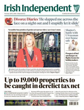 Cover of Irish Independent