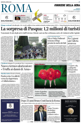 Cover of Corriere della Sera (Roma)