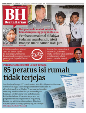 Cover of Berita Harian